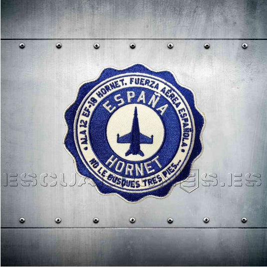 Parche HORNET Ala 12 azul.