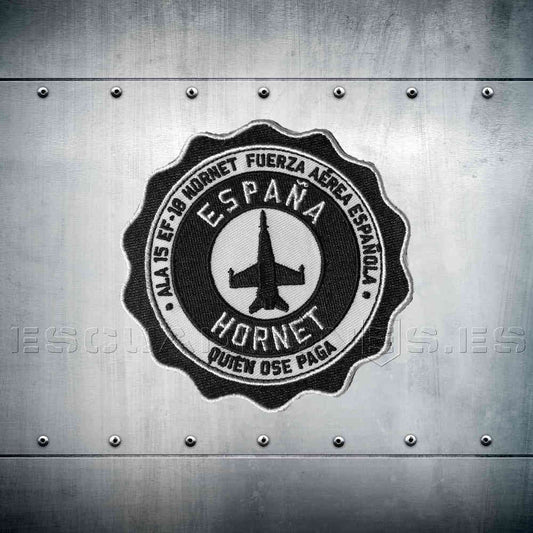 Parche Medallón EF-18 ALA 15 Negro.