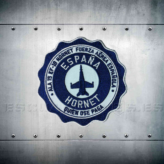 Parche Medallón EF-18 ALA 15 Azul.