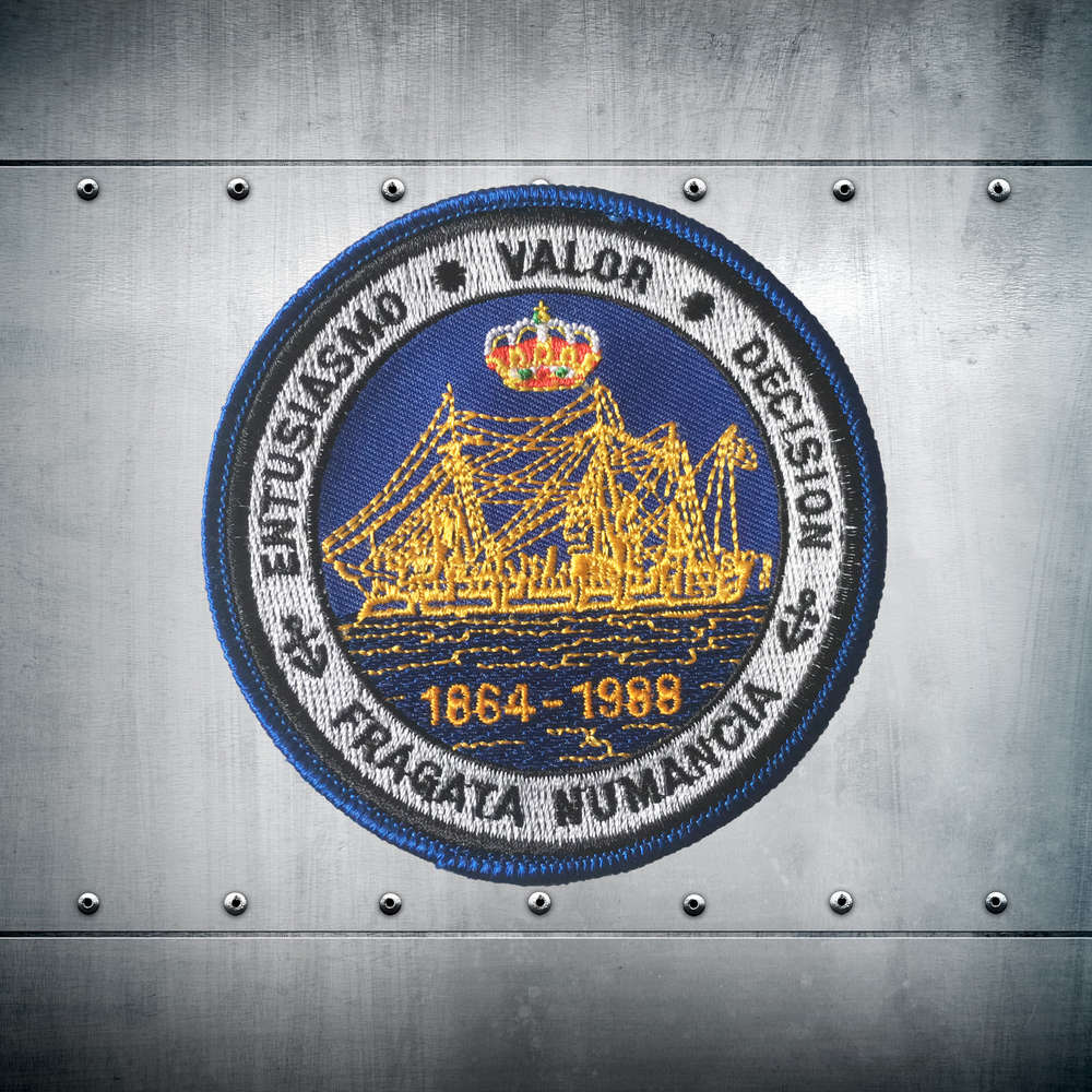 Parche bordado FRAGATA NUMANCIA con trasera termoadhesiva