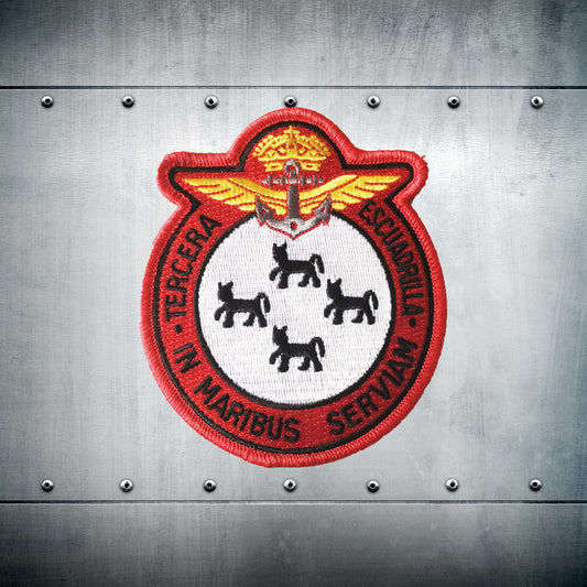 Parche bordado 3ª escuadrilla Color con termoadhesiva trasera