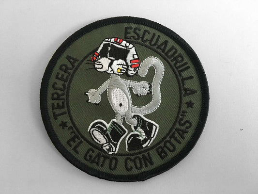 Parche Bordado Tercera flotilla. El gato con botas. Con Termoadhesiva Trasera