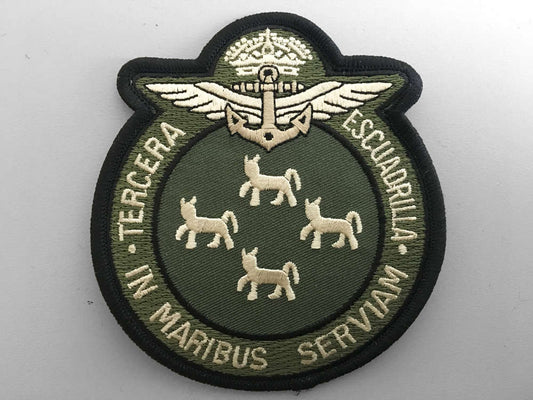 Parche Bordado Caqui Tercera Flotilla de Aeronaves con Termoadhesiva trasera