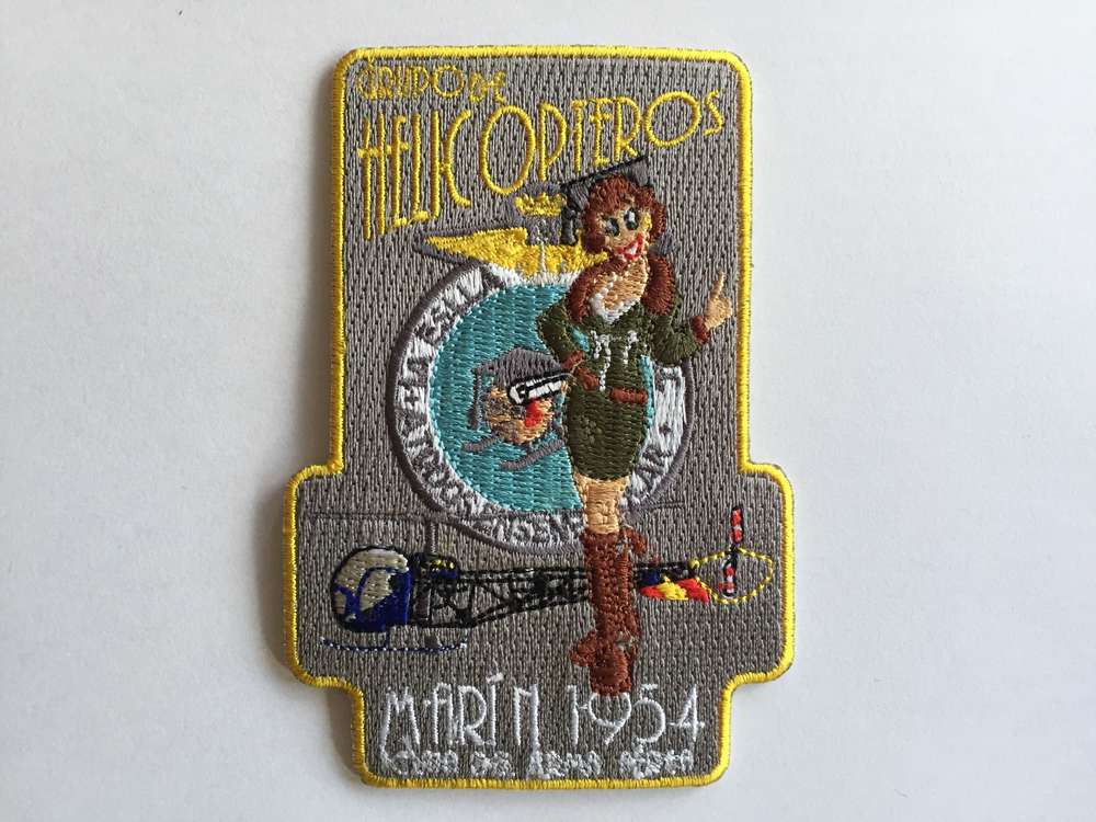 Parche bordado Marín 1954 Grupo de Helicópteros termoadhesivo
