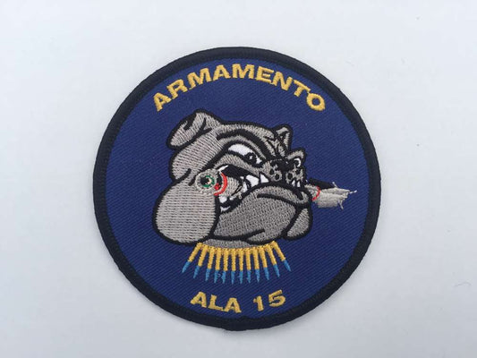 Parche bordado ALA 15 Armamento bulldog termoadhesivo