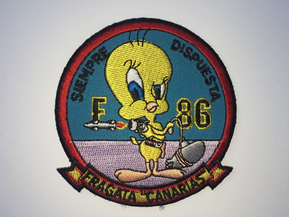 Parche bordado Fragata Canarias F-86 termoadhesivo