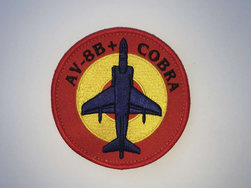 Parche bordado AV-8B + Escarapela 9ª Escuadrilla con velcro