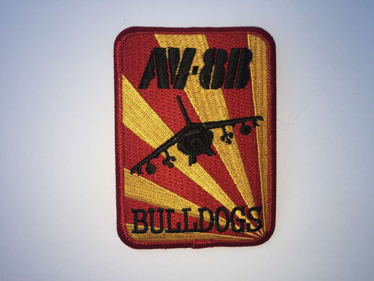 Parche bordado cuadrado AV-8B BULLDOG termoadhesivo