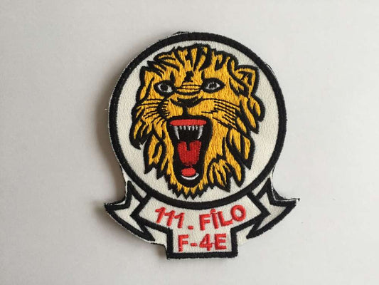 Parche bordado. Única unidad coleccionista. F-4E 111 FILO. 11 cm con velcro