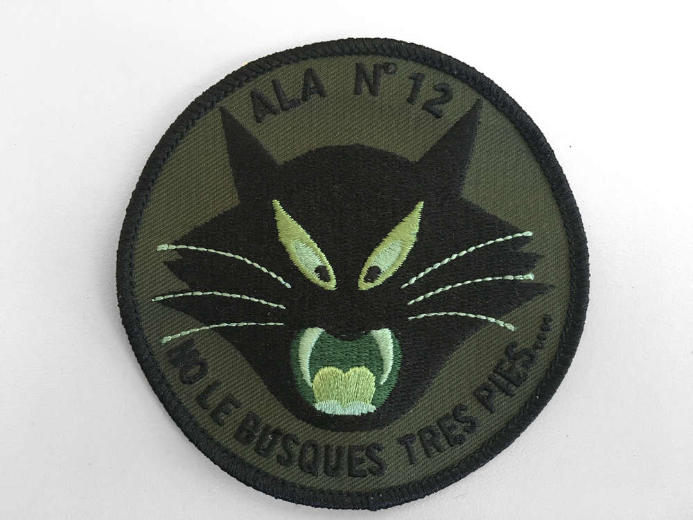 Parche bordado GATO Verde caqui ALA12