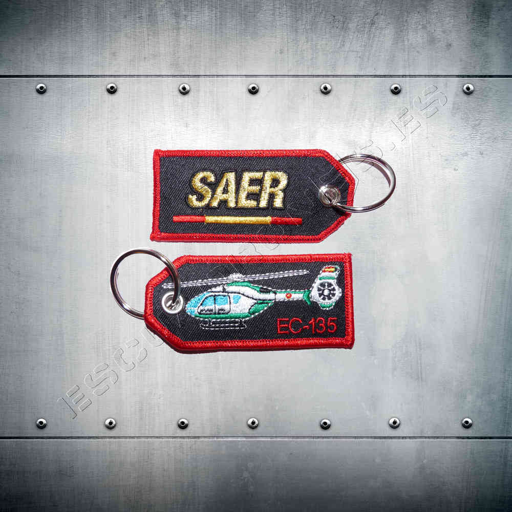 Llavero bordado SAER EC-135 Guardia Civil.