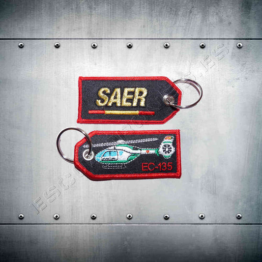 Llavero bordado SAER EC-135 Guardia Civil.