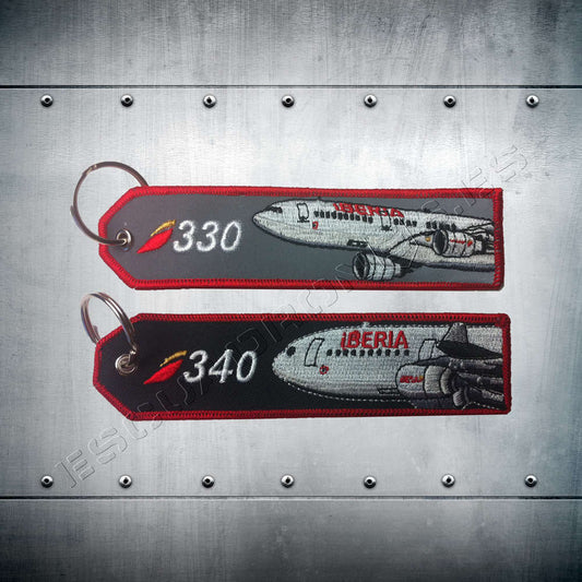 Llavero bordado AIRBUS 330 y 340 IBERIA