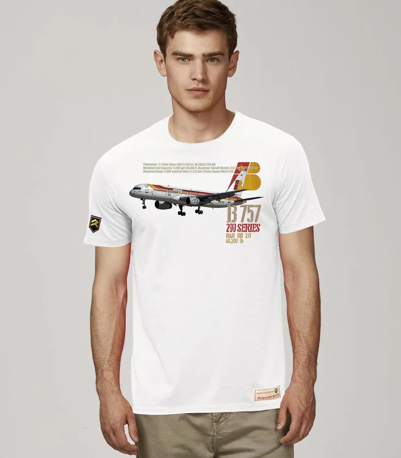 Outlet Camiseta Blanca XL Boeing 757 Iberia