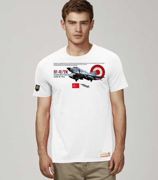 Camiseta RF-4E/TM Phantom Turkish Air Force Premium color blanco - Escuadrones®
