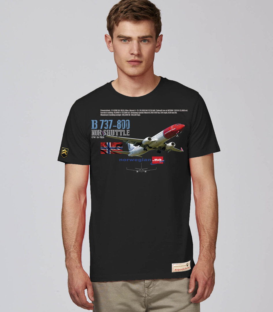 Camiseta Boeing B-737 Norwegian PREMIUM