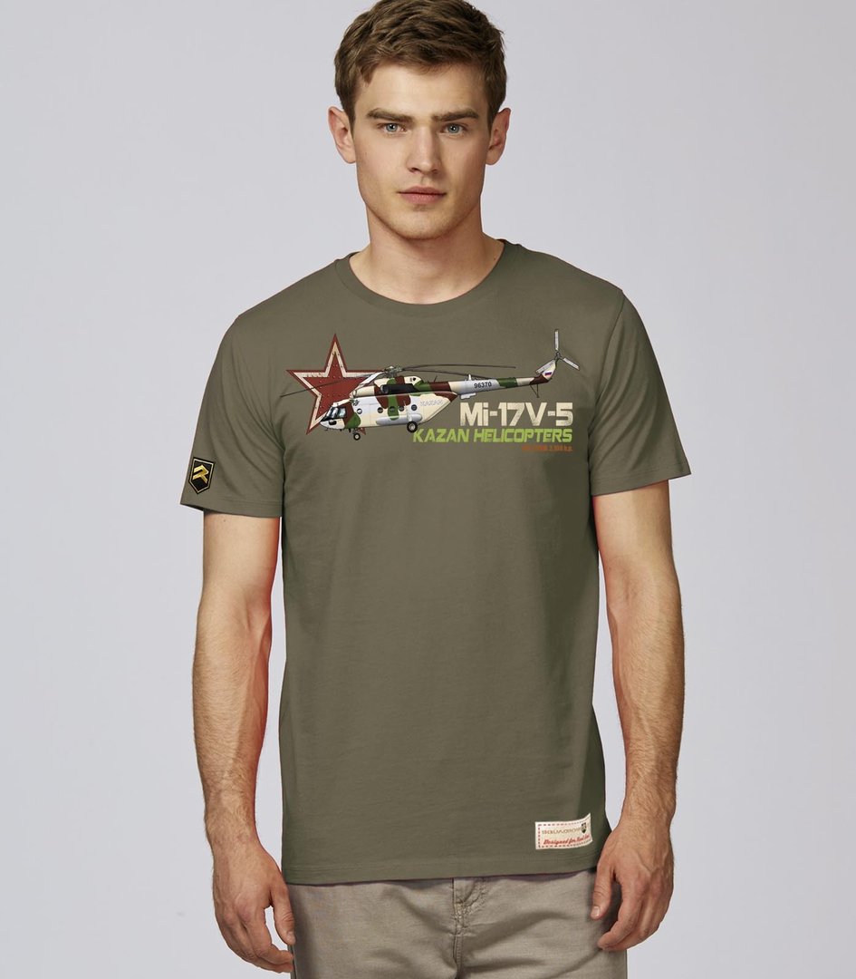 Camiseta Mi-17 V-5 Kazan Premium color caqui - Escuadrones®
