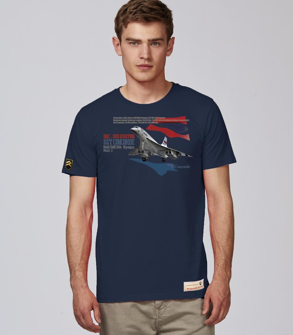 Camiseta Concorde SST British Airways Premium color navy blue - Escuadrones®
