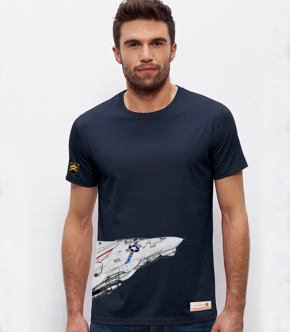 Camiseta F-14 Tomcat NAVY PREMIUM color azul marino - Aviación naval militar
