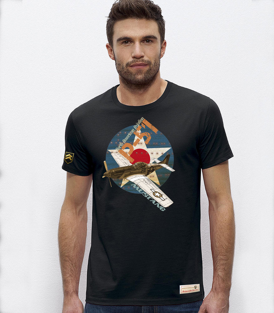 Camiseta militar WWII P-51 MUSTANG PREMIUM