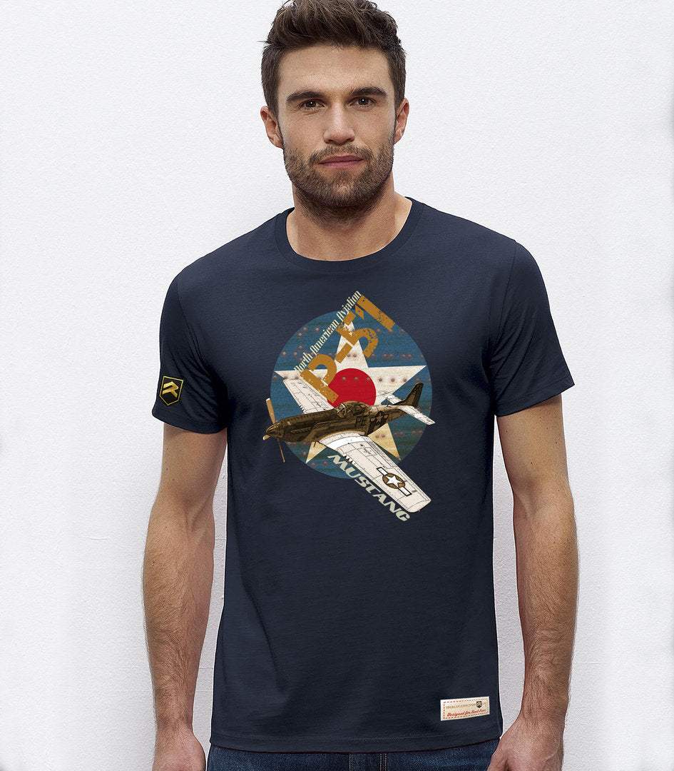 Camiseta militar WWII P-51 MUSTANG PREMIUM