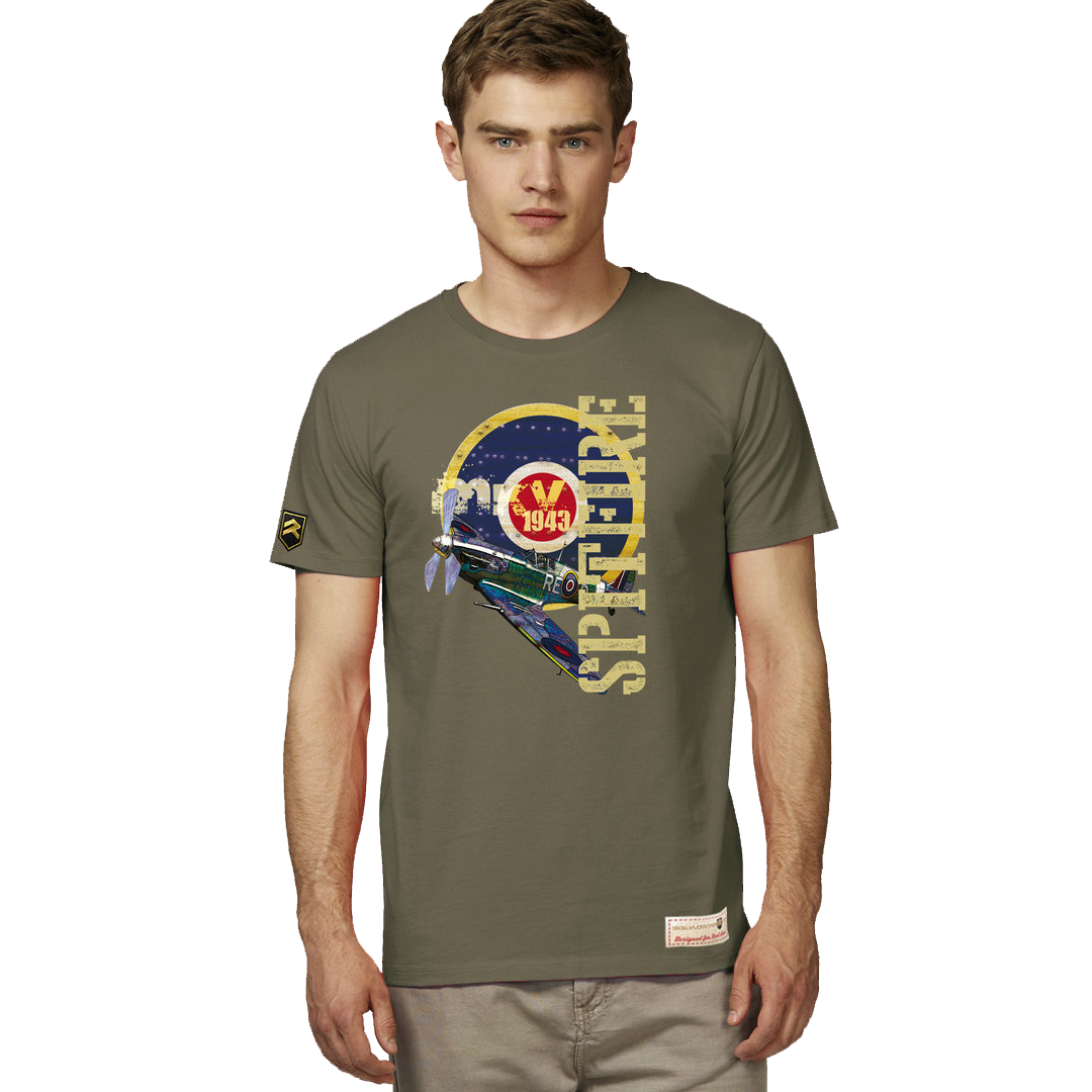 Camiseta militar WWII SPITFIRE MK5 RAF PREMIUM