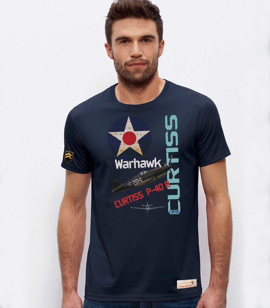 Camiseta militar Curtiss P-40B USAF