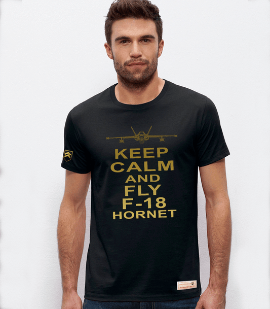 Camiseta militar PREMIUM F-18 Hornet KEEP CALM