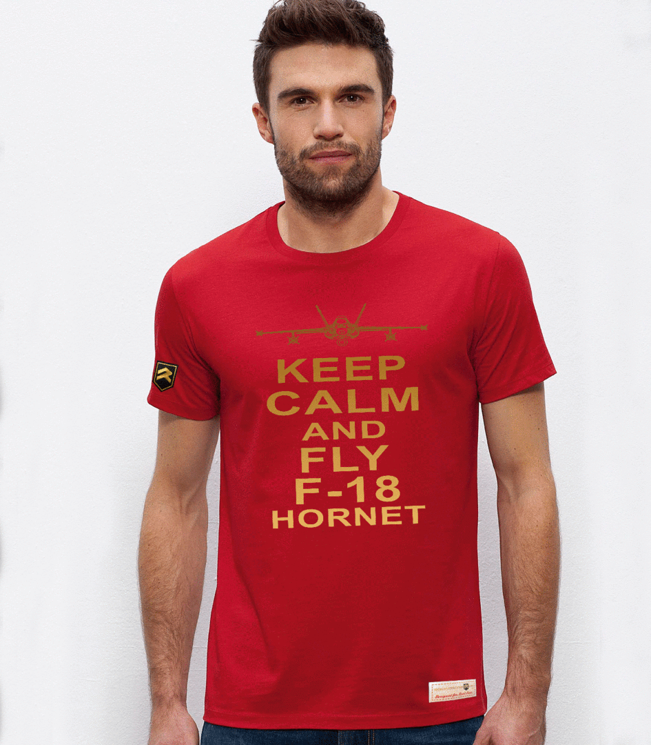 Camiseta militar PREMIUM F-18 Hornet KEEP CALM