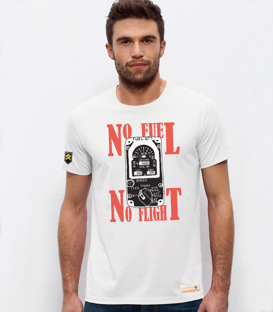 Camiseta militar NO FUEL, NO FLIGHT