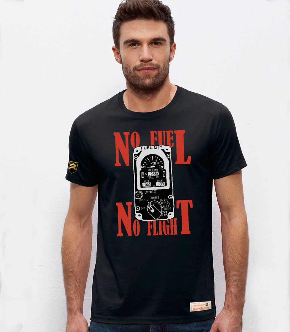 Camiseta militar NO FUEL, NO FLIGHT