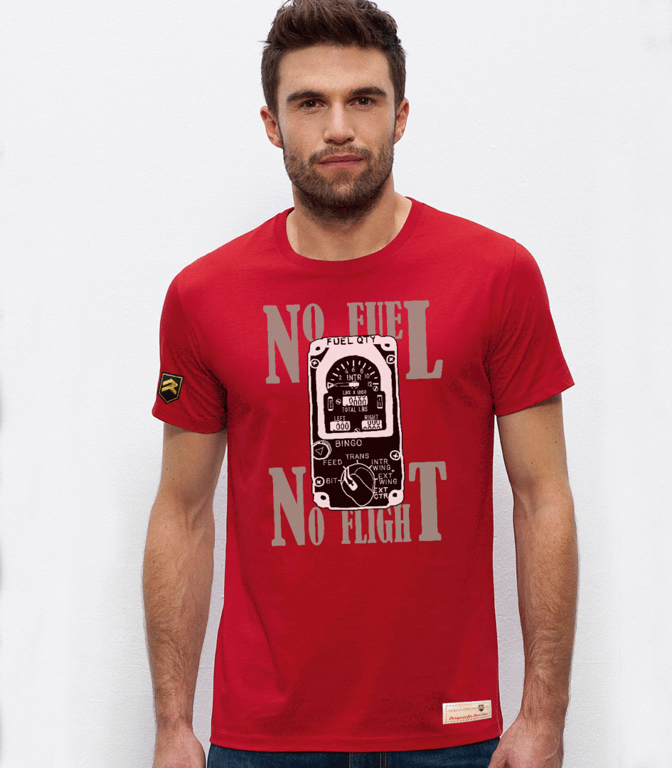 Camiseta militar NO FUEL, NO FLIGHT