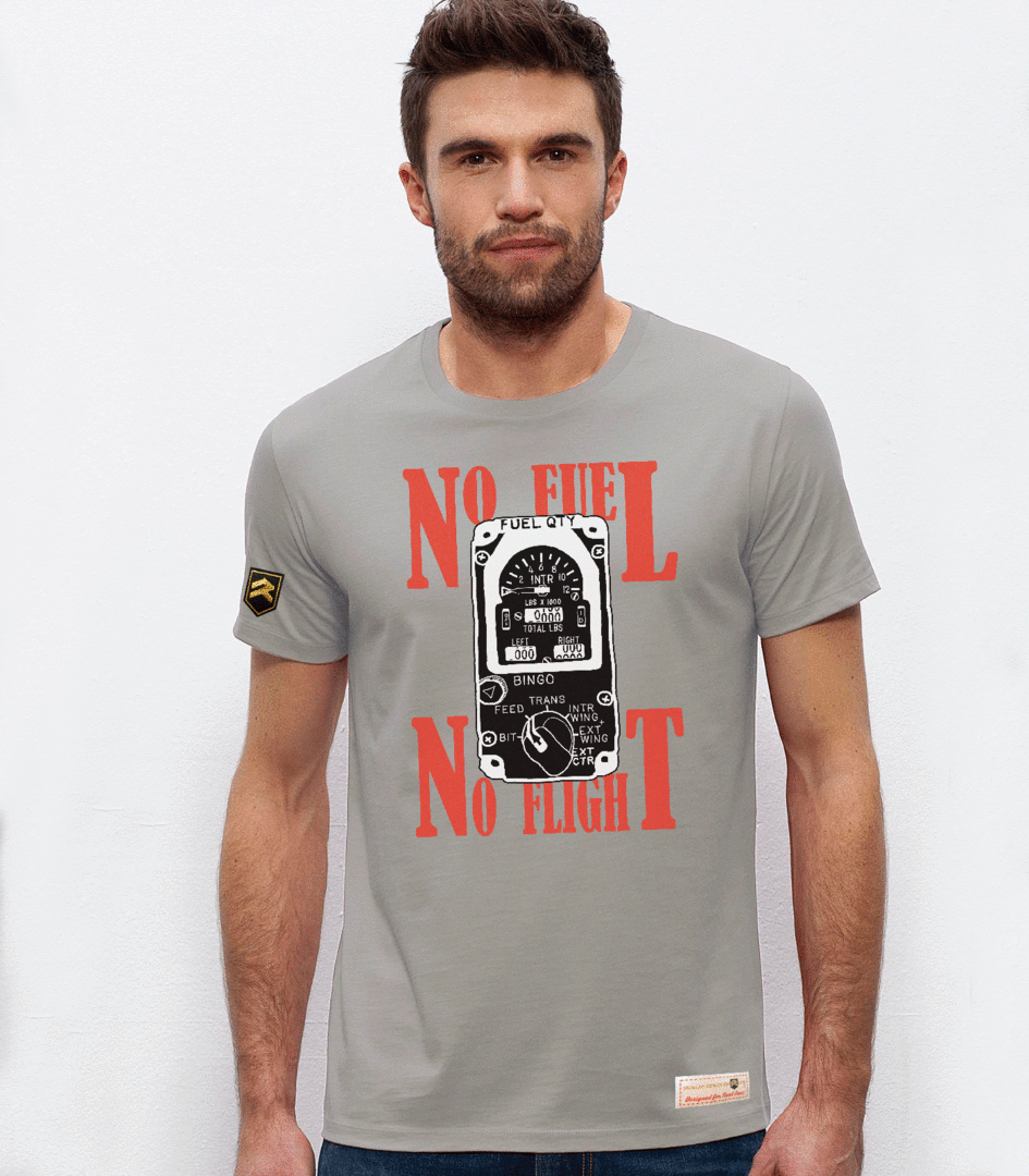 Camiseta militar NO FUEL, NO FLIGHT