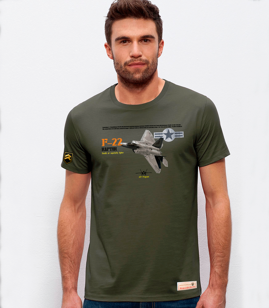 Camiseta militar PREMIUM F-22 Raptor USAF