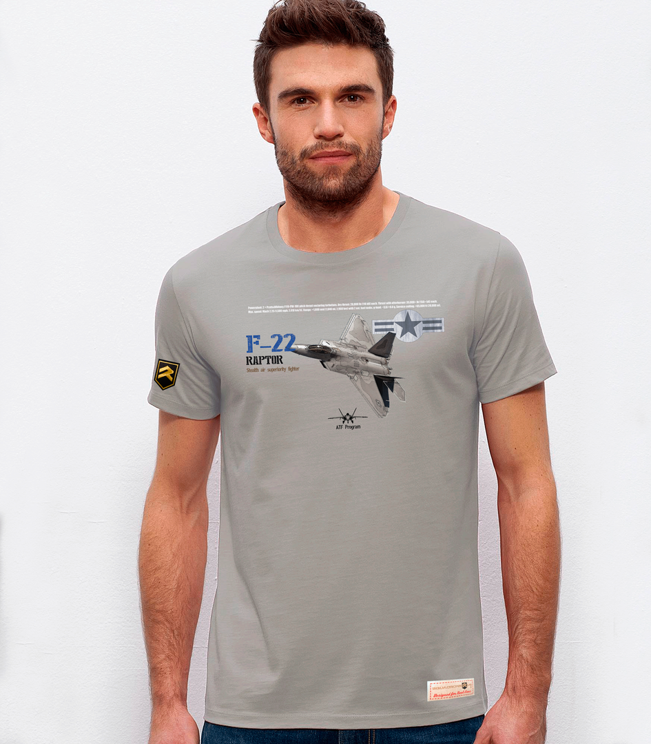Camiseta militar PREMIUM F-22 Raptor USAF