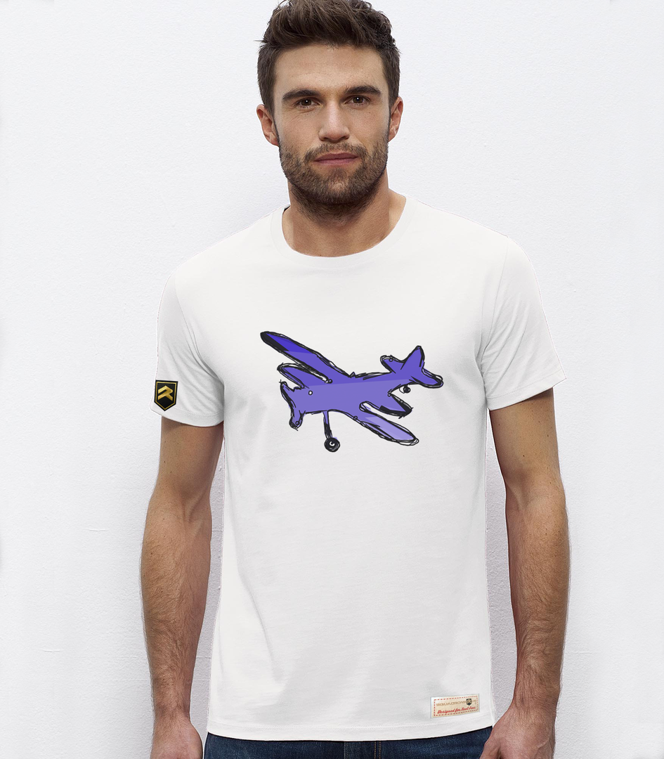 Camiseta Premium BIPLANO AZUL Colección Colo