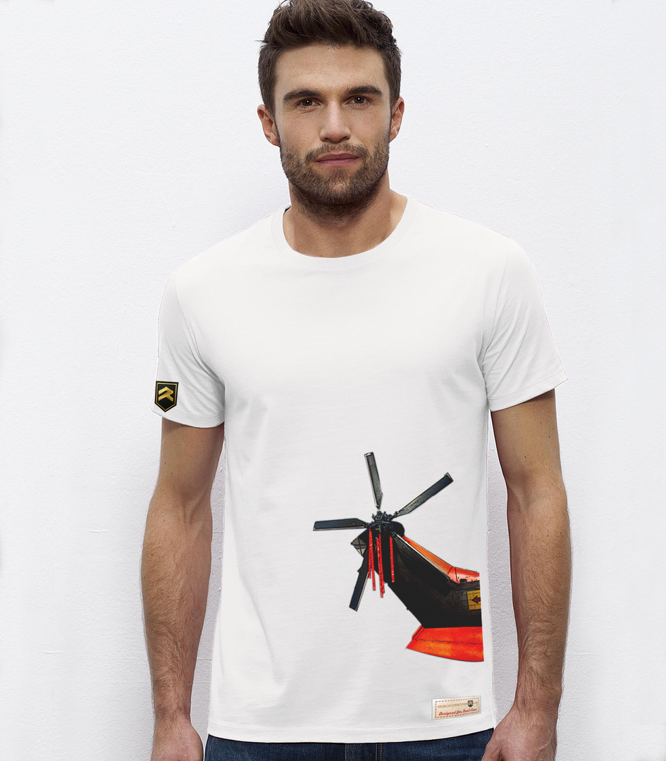Camiseta militar PREMIUM Rotor Cola Helicóptero. Colección Colo