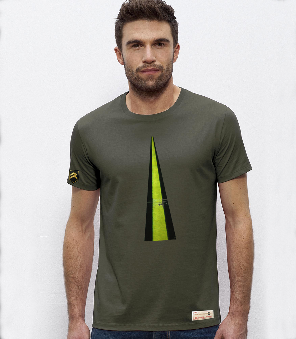 Camiseta militar PREMIUM Línea de pista. Colección Colo