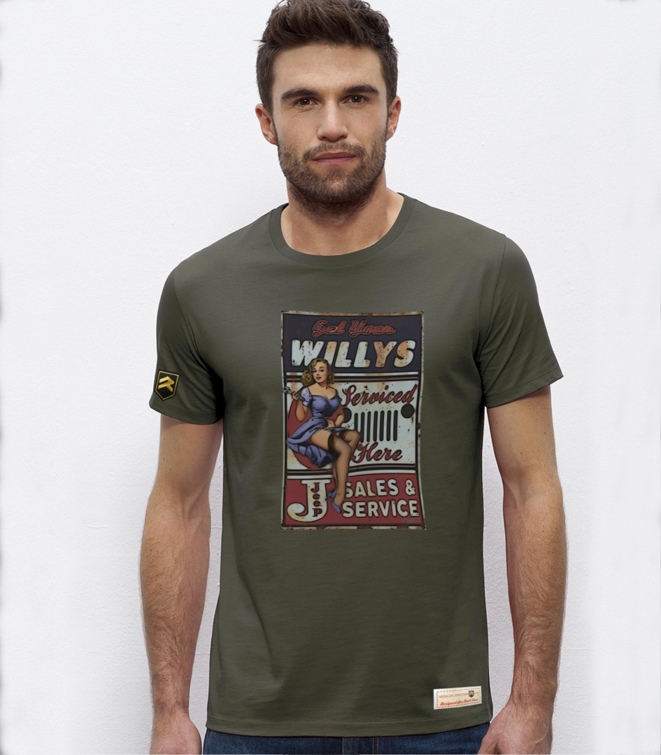 Camiseta militar PREMIUM Jeep Willys Service