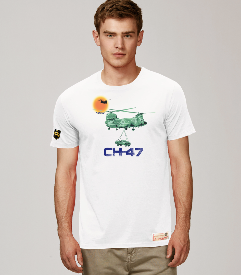 Camiseta militar PREMIUM Chinook Fat Cow
