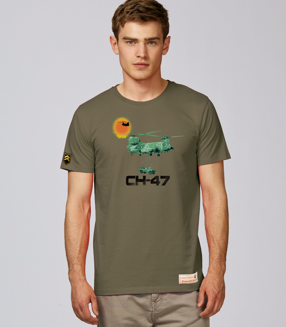 Camiseta militar PREMIUM Chinook Fat Cow