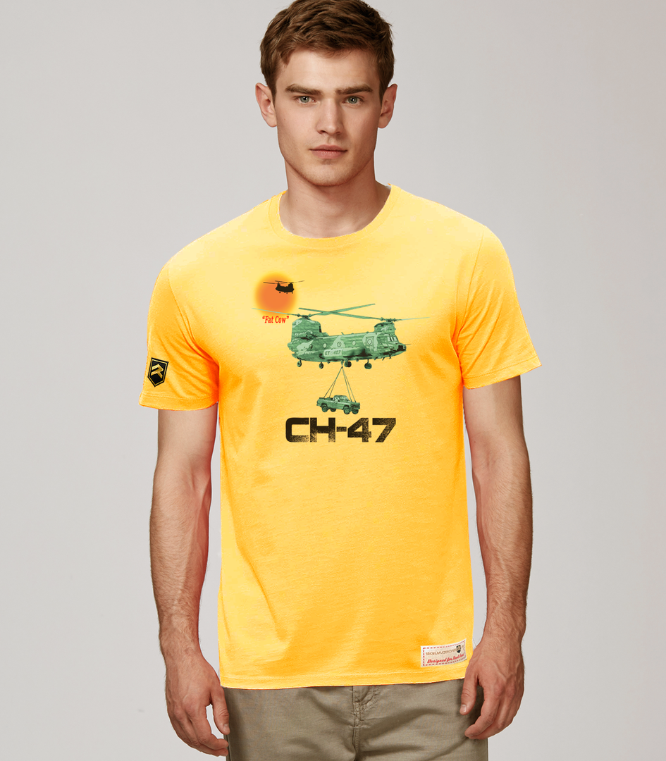 Camiseta militar PREMIUM Chinook Fat Cow