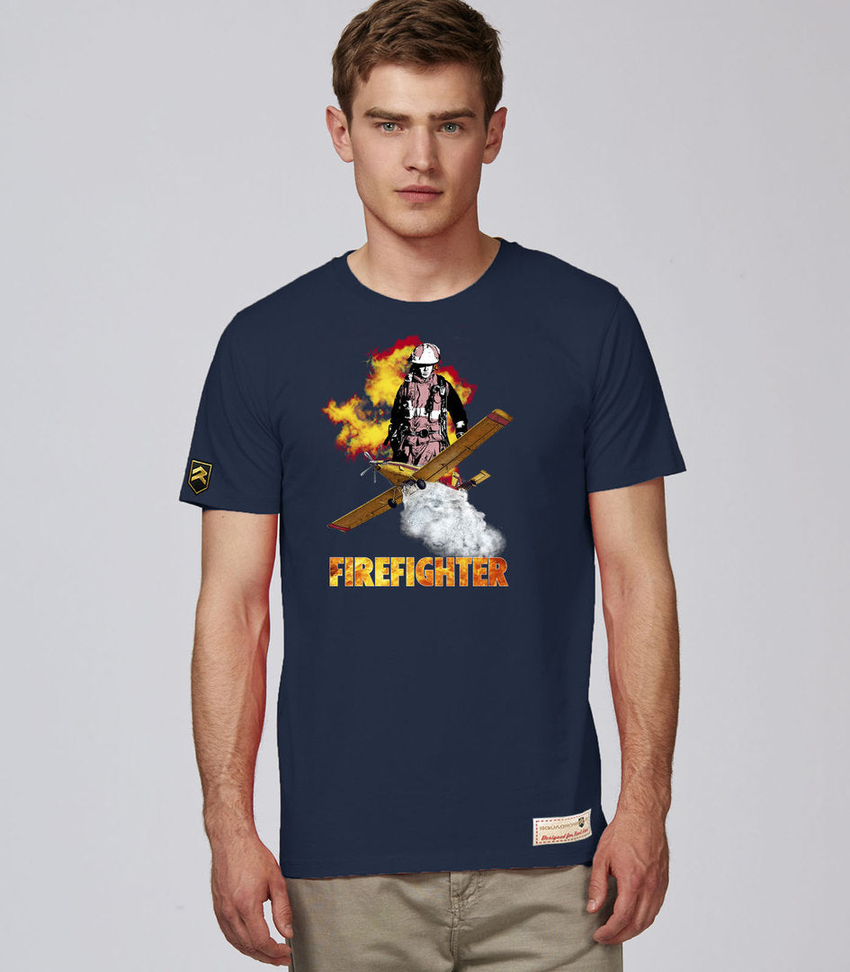Camiseta Air Tractor Firefighter Premium - Color Navy Blue
