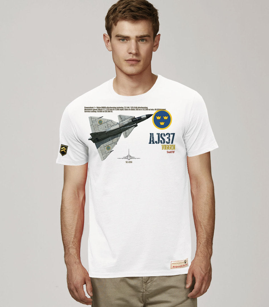 Camiseta SAAB AJS 37 VIGGEN-SAAB AJS 37 VIGGEN Swedish AF PREMIUM