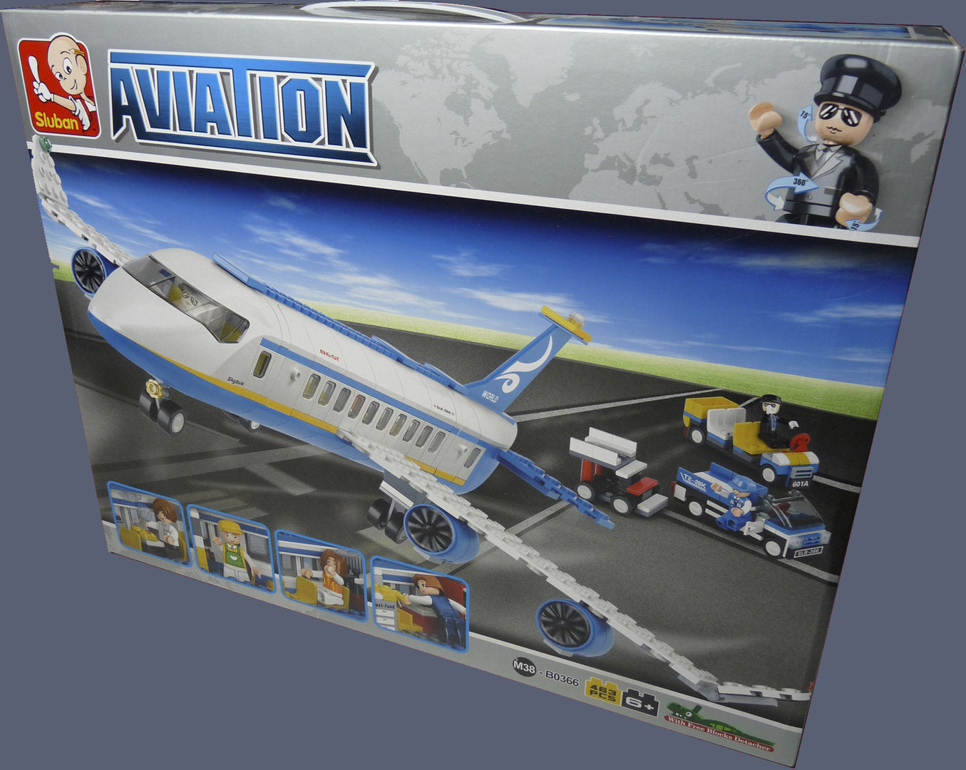 JET COMERCIAL CUATRIMOTOR AZUL.