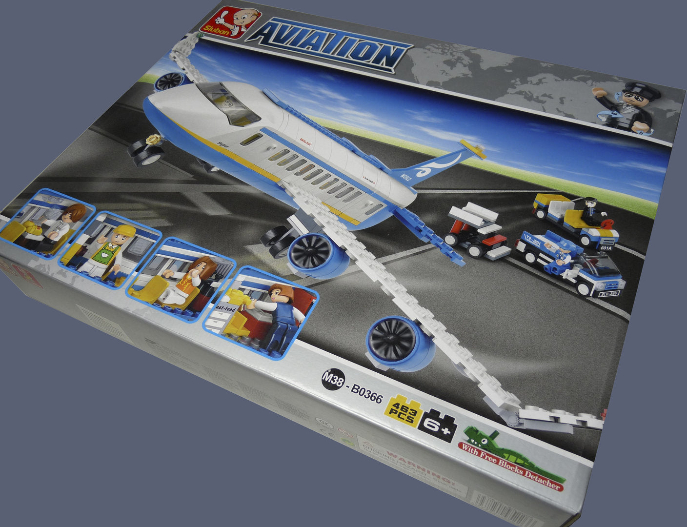 JET COMERCIAL CUATRIMOTOR AZUL.