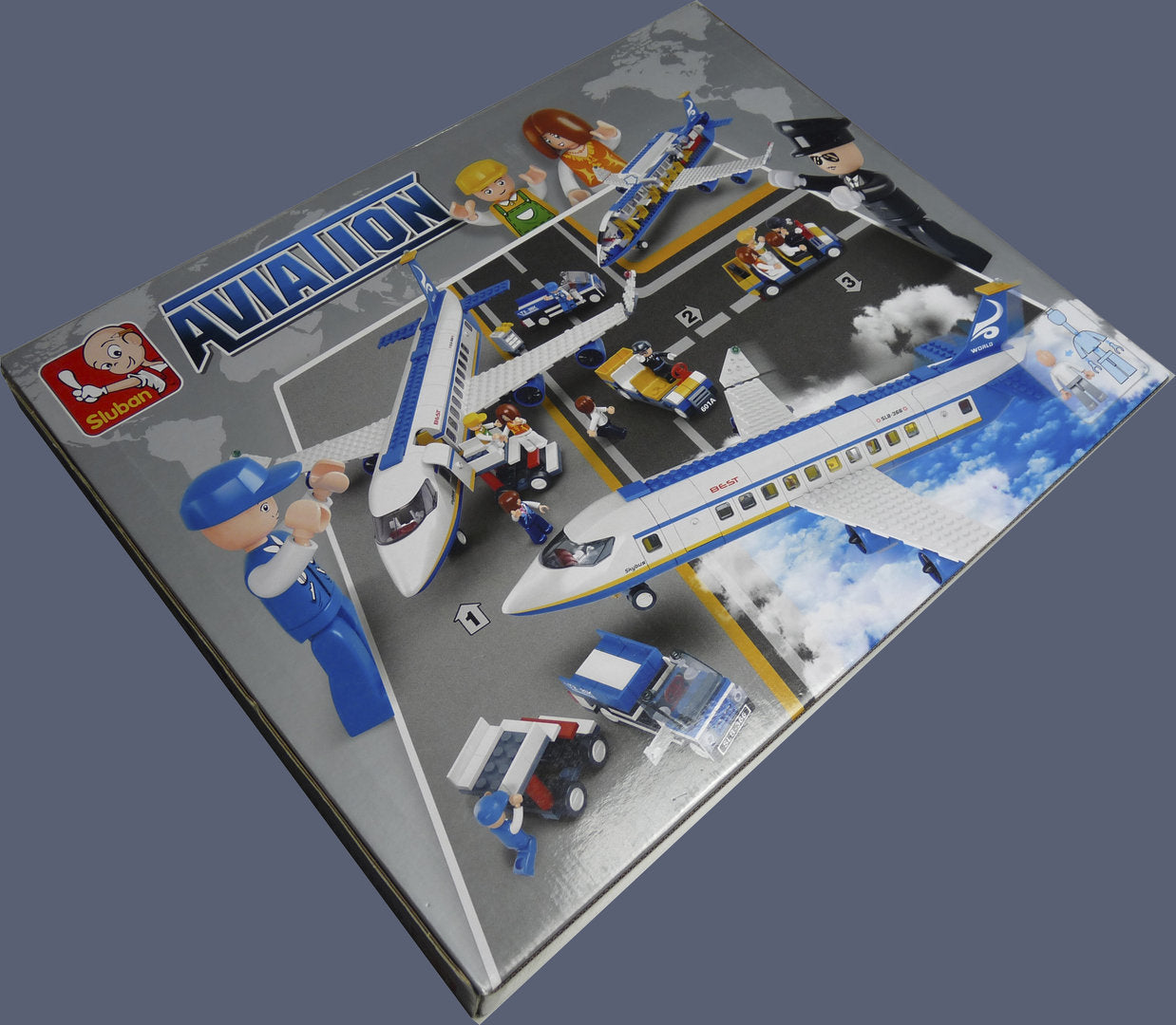 JET COMERCIAL CUATRIMOTOR AZUL.