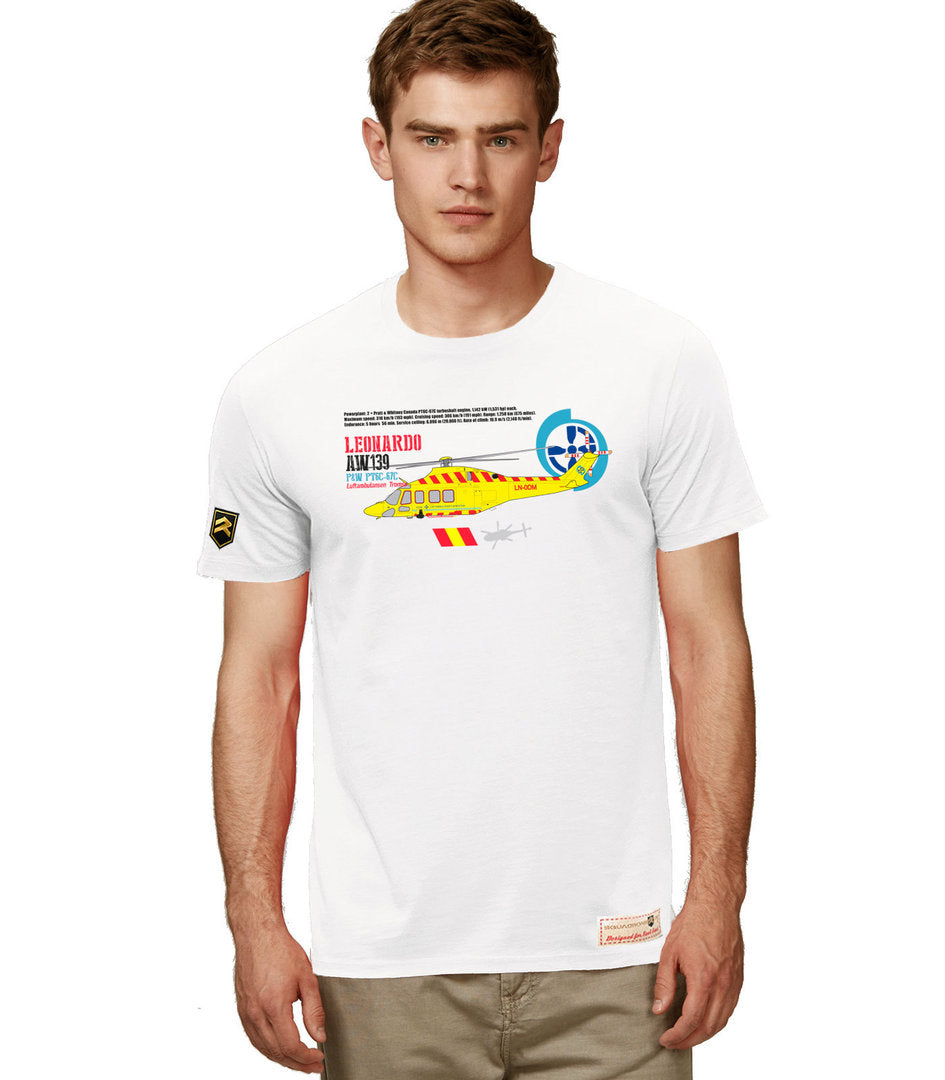 Camiseta AW-139 Luftambulansetjenesten Tromsø blanca - Ambulancia aérea rescate ártico
