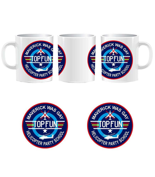 Taza Helicopter logo Top Fun