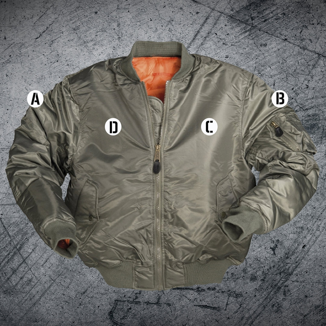 CAZADORA DE PILOTO MA-1 COLOR OLIVA